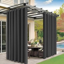 M METERXITY Outdoor Curtains for Patio Waterproof, 110W x 108L Inch Heavy Gazeb
