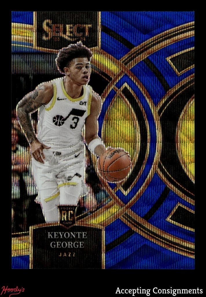 2023-24 Select Prizms Blue Wave #109 Keyonte George RC Rookie 14/75 JAZZ