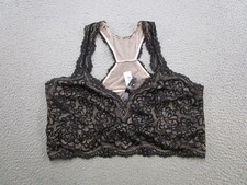 Torrid Curve Black Unlined Lace Floral Racerback Bralette Bra Plus Size 3 NEW