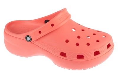 Badelatschen Damen, Crocs Classic Platform Clog, Rosa