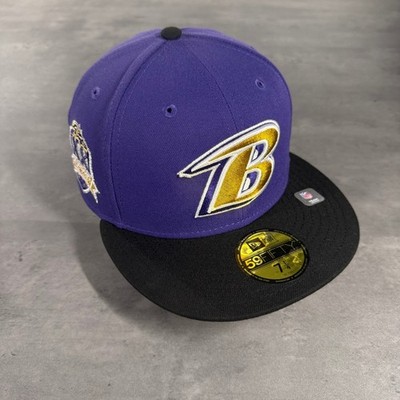 Hat Club Baltimore Ravens New Era Cap 7 1/4 20th Anniversary Shield Crest Lamar
