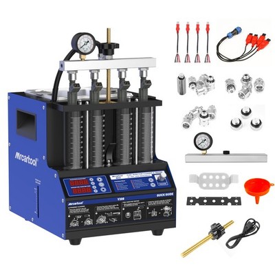 Benzin Einspritzdüsen Prüfgerät Reiniger KFZ Injektor Reinigung Maschine 220V