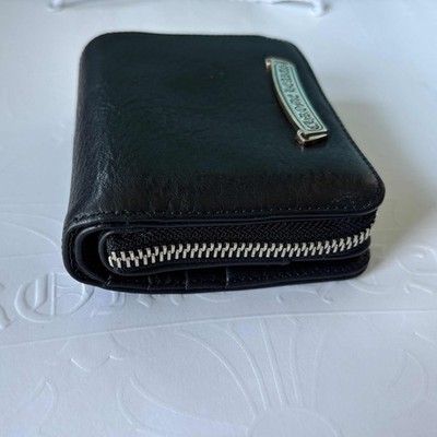 Chrome Hearts Wallet Heavy Leather Black Square Zip (Brand New) | eBay
