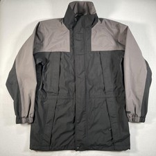 Vintage Eddie Bauer Jacket Mens Medium Black Gray Gore-Tex Gorpcore