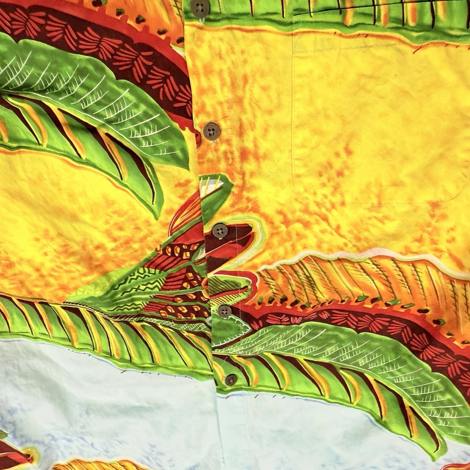 CAMPIA TIKI ISLAND Men's Button Up Shirt Short Sleeve Hawaiian Style XL - Image 3 of 4