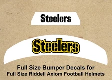 NOS Pittsburgh Steelers Riddell Axiom Team Name Bumper Decals - 20mil
