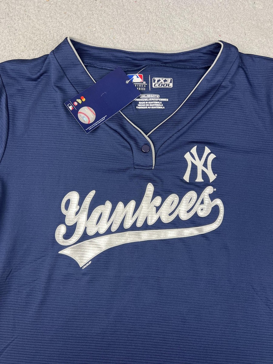 New York Yankees Shirt Womens XXL MLB Baseball TX3 Cool