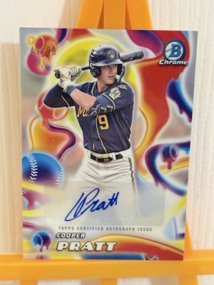 2025 Bowman Chrome Cooper Pratt Melt Mashers Autograph /99    Brewers #MMA-CP