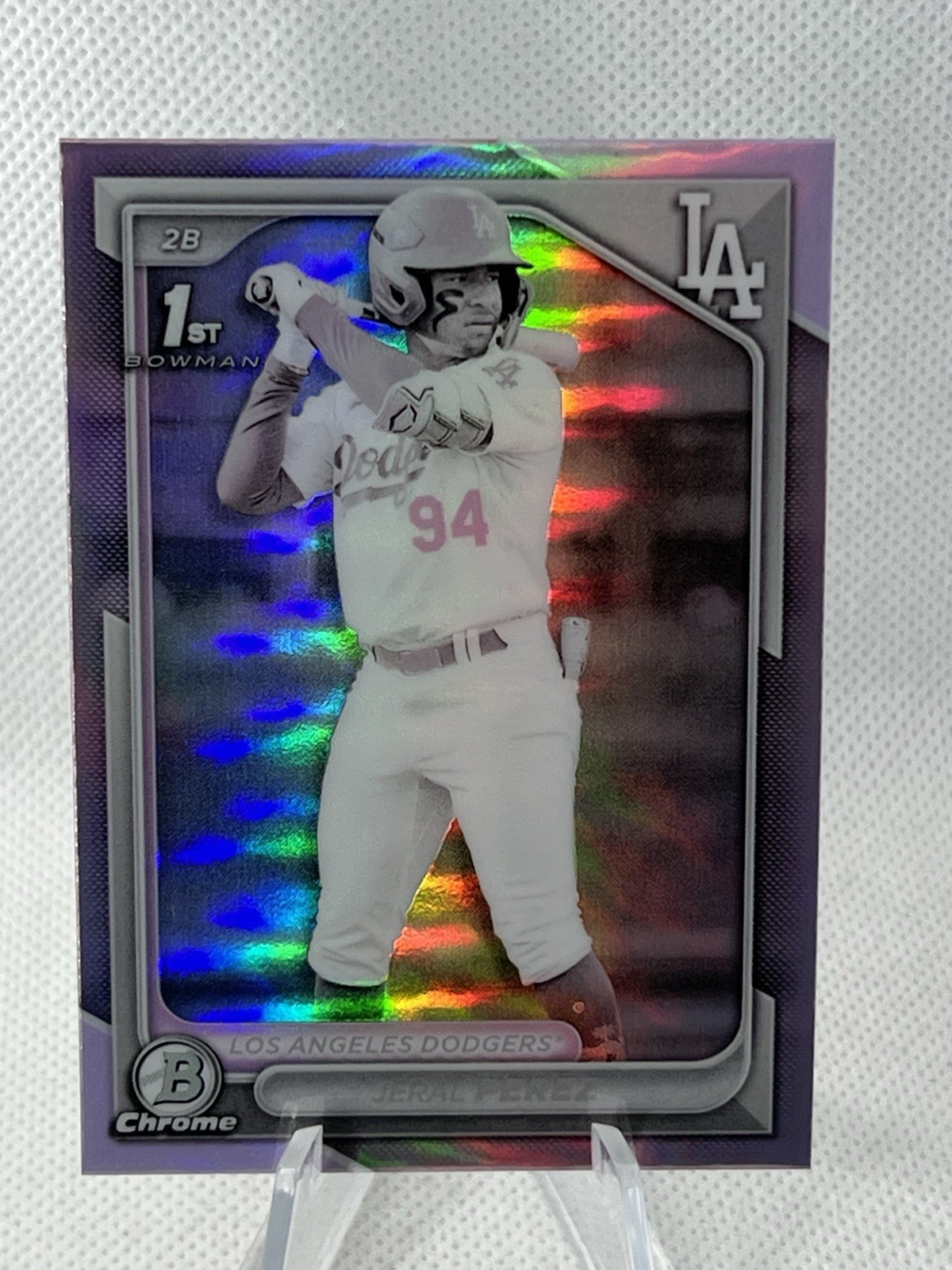 Jeral Perez - 2024 Bowman Chrome #BCP-158 Pearl Refractor 1st Bowman