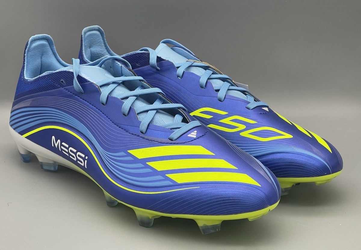 Adidas F50 FG Pro Messi Soccer Cleats Mens Size 8 JP7447 Blue Neon