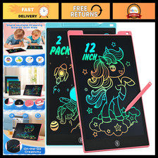 2 Pack 12" LCD Writing Tablets for Kids, Doodle Boards, Educational Toys, Travel