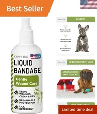 Pet Liquid Bandage Spray for Dogs Wound Care 8 oz Waterproof Aloe Healing