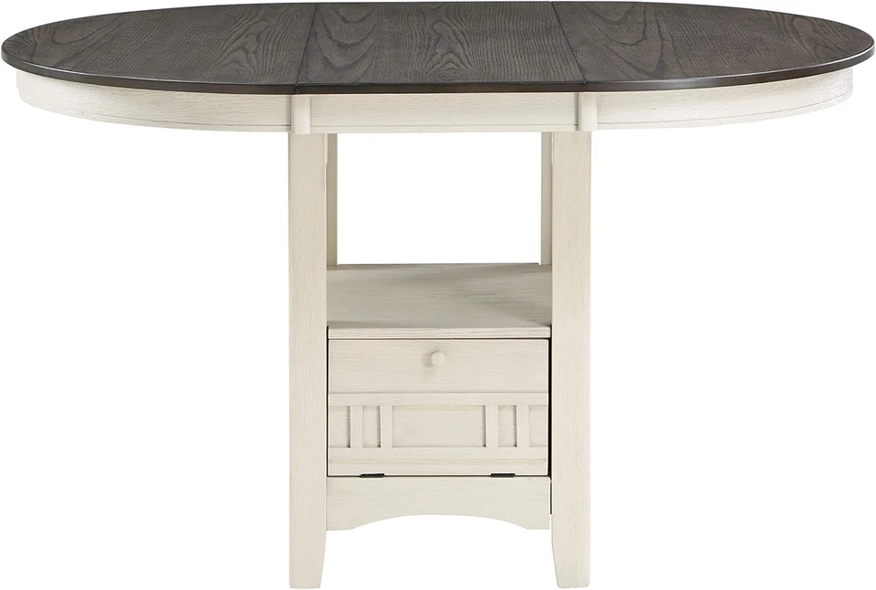 Dante Counter Height Dining Table, Rosy Brown/Antique White - Image 3 of 4