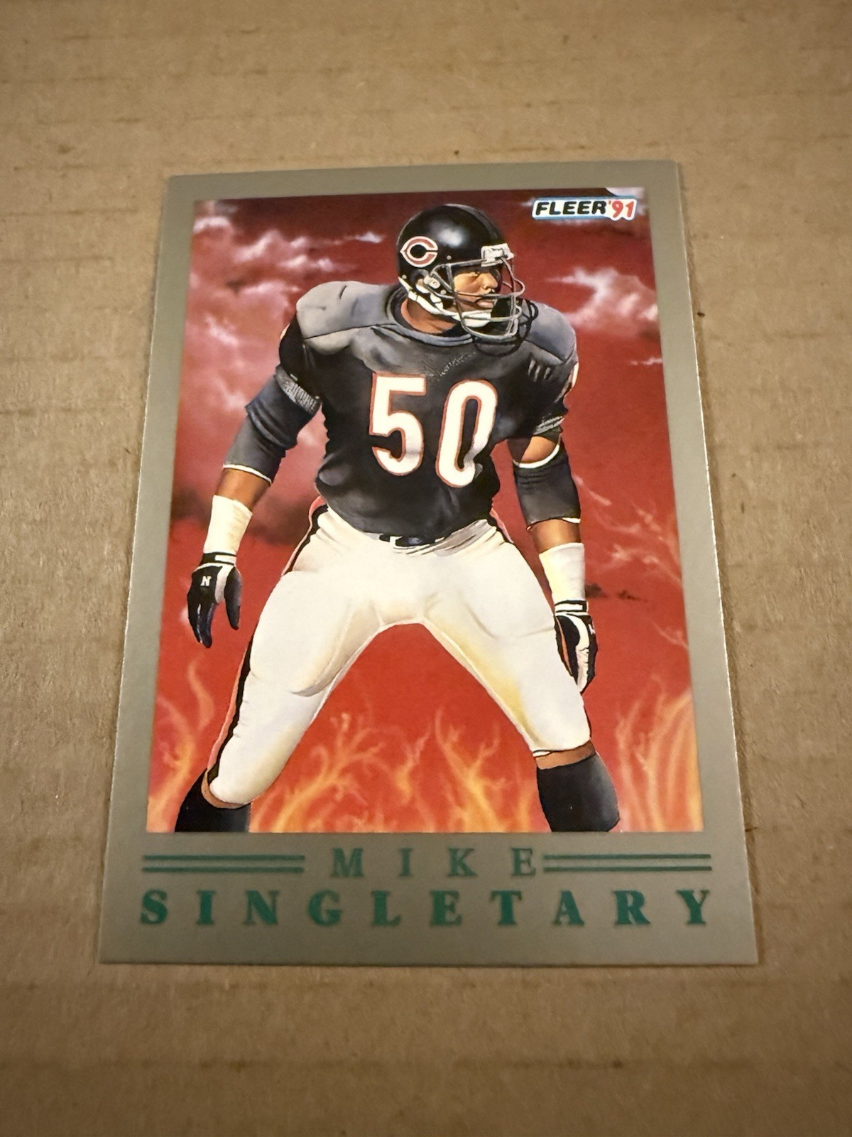 Mike Singletary 1991 Fleer "Pro Visions" #4 Chicago Bears Mr. Intensity NMT MINT