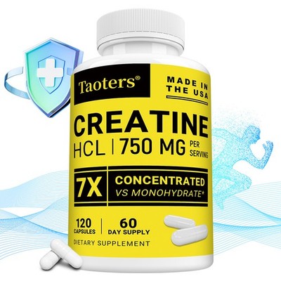 Creatine Hcl 750 Mg 30-120 Capsule Support Immune Energy Cognitive Muscle Health
