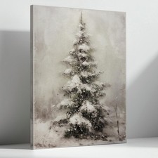 Pine Tree Wall Art Decor Gifts, Christmas Winter Scene Canvas Wall Decor Art,...