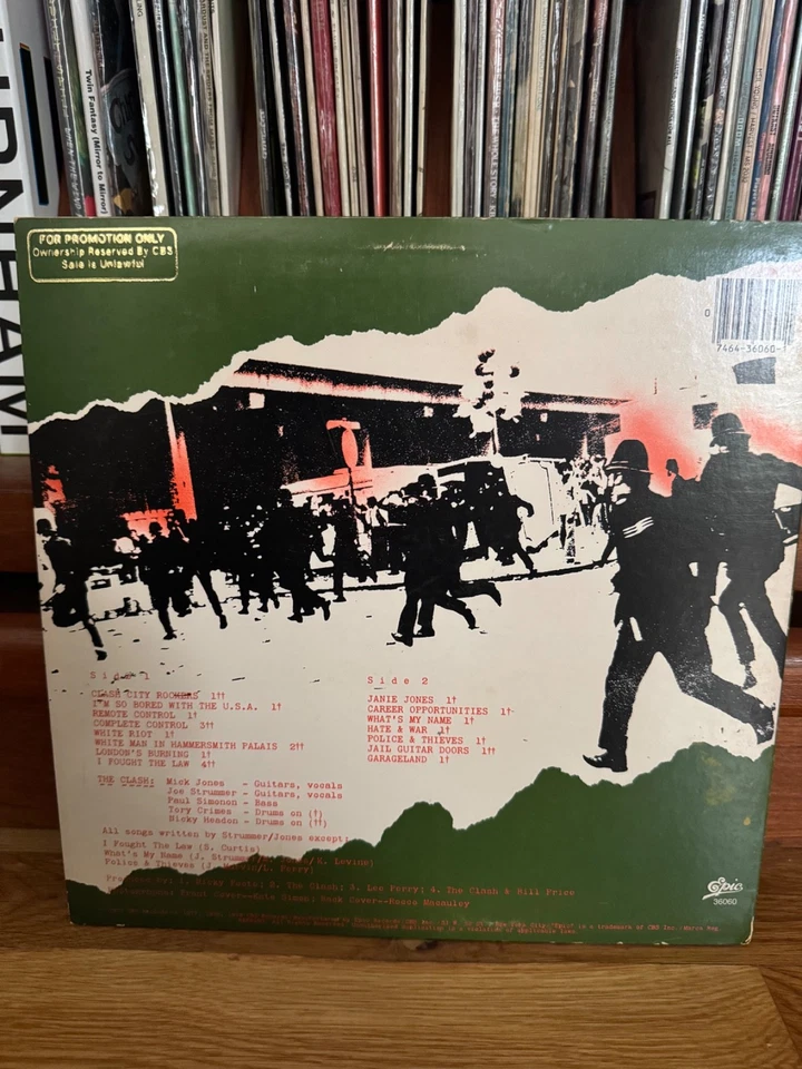THE CLASH Self Titled LP Record VG+ Epic JE 36060 - Image 2 of 3