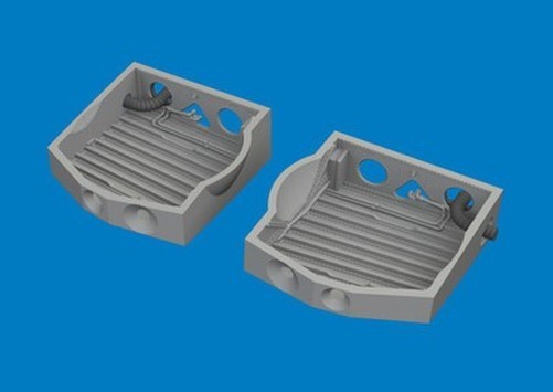 EDUARD 6481067 1/48 P-40 Wheel Bays PRINT Brassin for EDUARD Kit