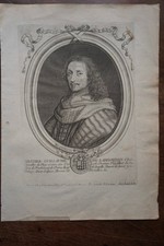 GUILLAUME DE LAMOIGNON (1617-1677). PORTRAIT ENGRAVING 18th century FRENCH MAGISTRATE