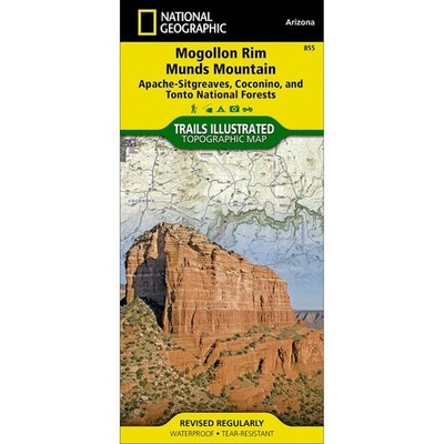 National Geographic Mogollon Rim Munds Mtn Trails Illustrated Topo Map #855