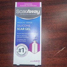 ScarAway medical grade SILICONE SCAR GEL .35oz Diminish Old  New Scars 8/2028