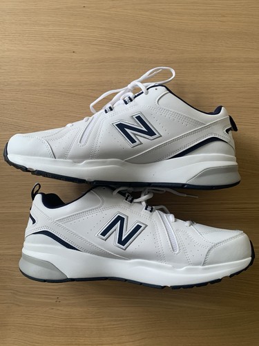 GRÖSSE 14 HERREN NEW BALANCE 608 TRAININGSSCHUH ~ MX608WN5 weiß/marine LEDER