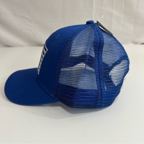 Cappello camionista unisex Americana Apparel blu royal con toppa bandiera americana - Foto 2 di 3