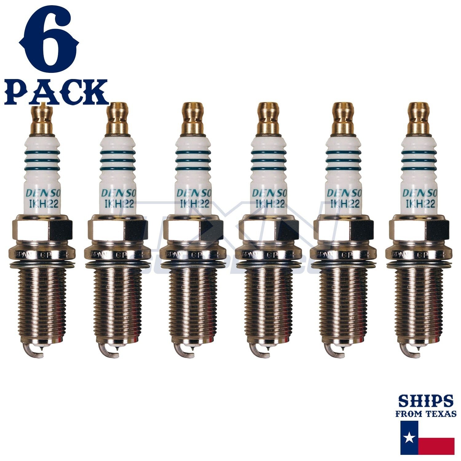 6 Pack Denso 5345 Iridium Power Spark Plugs IKH22