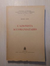 l’azionista accomandatario	 di Renzo Costi, 1969, Cedam