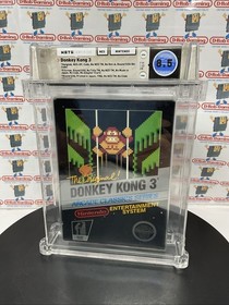 Donkey Kong 3 Arcade Classics Nintendo NES CIB Hangtab VGA WATA CGC Black Box DK