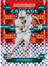 2024 Panini Rookies & Stars C-JWE Jaylen Waddle Crusade Red Plaid Miami Dolphins