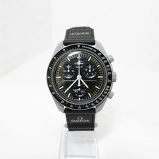 Omega Swatch Mission to the Moon Black Ceramic Analog Quartz SO33M100 S528070