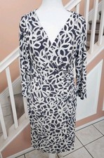 RALPH LAUREN Gray Empire Waist 3/4 Sleeve Ruched Bodycon Stretch Dress Sz 12