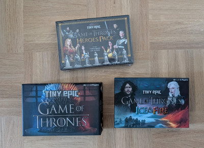 Tiny Epic Game of Thrones DELUXE + Ice & Fire + Heroes - Brettspiel - Englisch