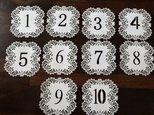 Wedding Table Numbers - Vintage Style