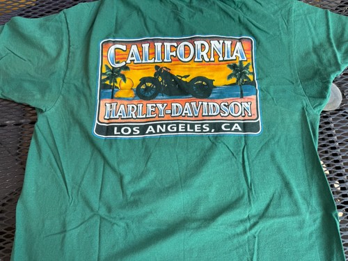 T-shirt vintage Harley Davidson Motorcycles Los Angeles California Eagle XL - Foto 6 di 6