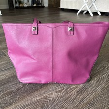 Rebecca Minkoff Fuschsia Purple Tote Large Silver Hardware 18x11 Rebecca Minkoff Fuschsia Purple Tote Large Silver Hardware 18x11