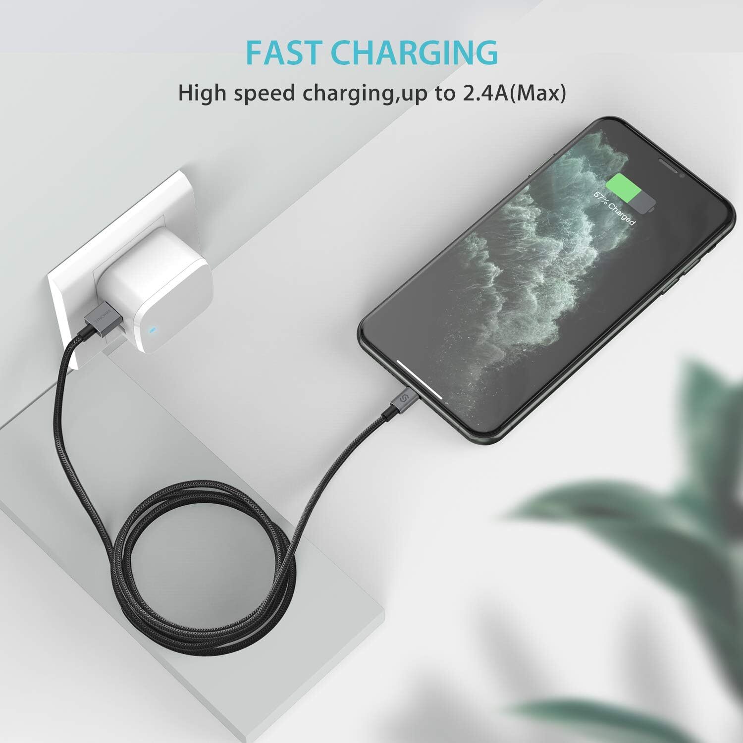 Syncwire Lightning iPhone Charger Cable, 6.5ft/2m C89 Apple MFi