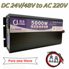 5000W Power Inverter DC 24V/48V to AC 220V Pure Sine Wave Inverter for Car RV