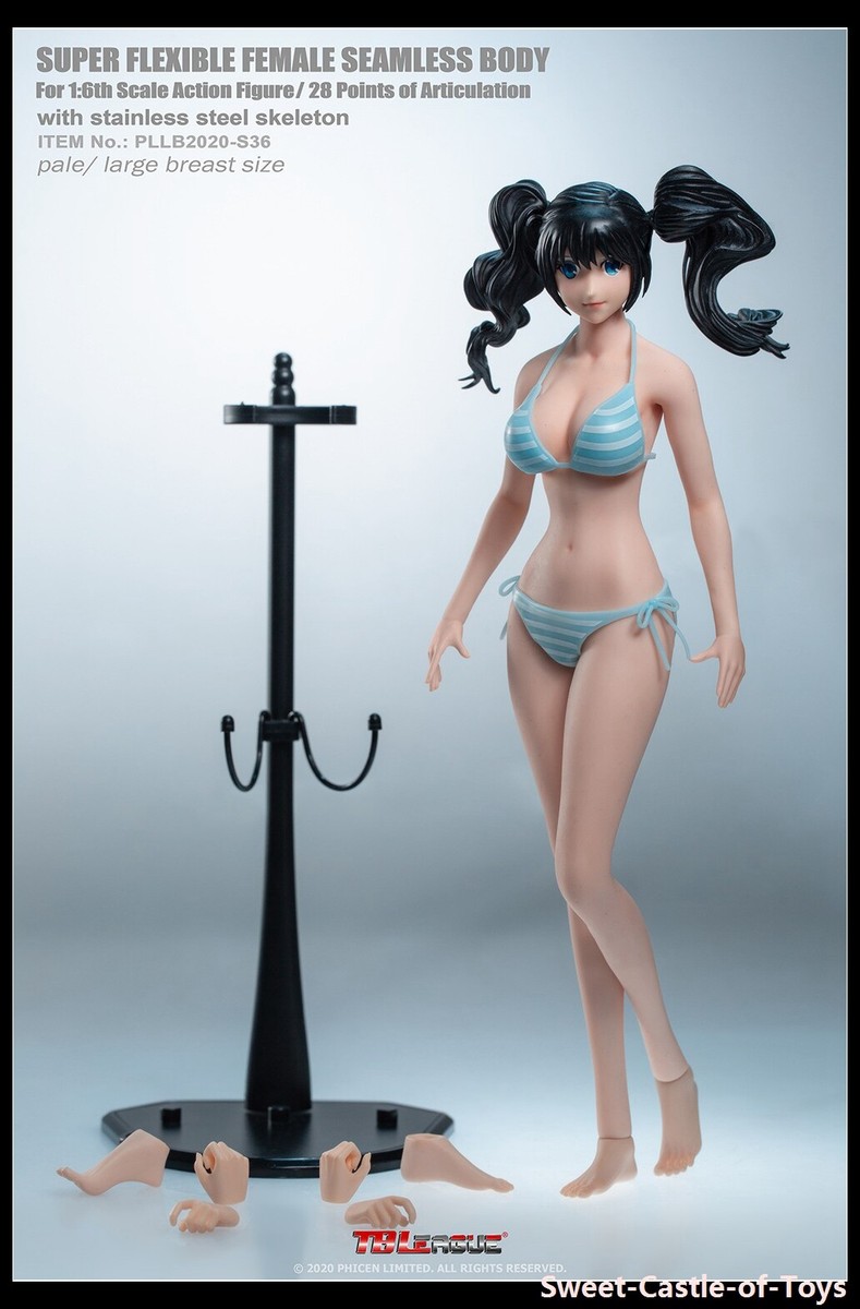 PHICEN 1/6 フィギュア 1/6 Phicen Anime Girl Steel Skeleton Body Pale Large Bust S36 w