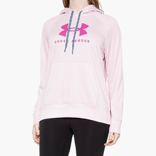 2XL Women's Under Armour Pink Shoreline Terry Pullover Hoodie