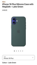 Apple Silicone Case with MagSafe for iPhone 16 Plus - Lake Green