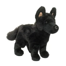 Harko 8" Black German Shepherd Plush Stuffed Animal Dog Douglas Cuddle Toy pup