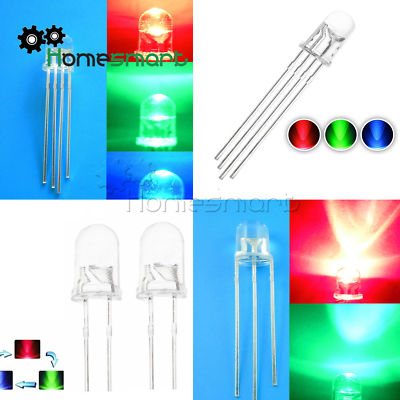 RGB LED Diodes Light Common Anode/Cathode Clear/milk white Fast/Slow Kit