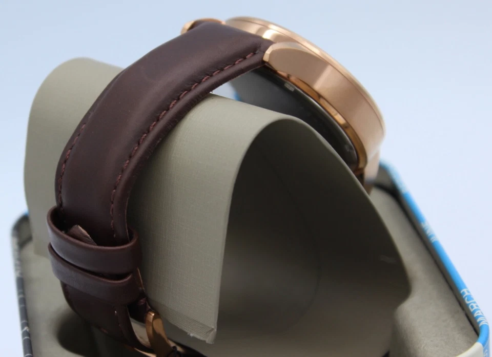 RELOJ BQ2374 NUEVO AUTÉNTICO FÓSIL FLYNN PILOTO CRONO ORO ROSA MARRÓN CUERO HOMBRE Foto 3 de 4