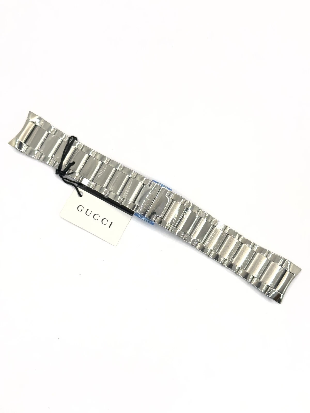 Véritable bracelet en acier inoxydable Gucci 23 mm pour montre homme YA101201 G Chrono