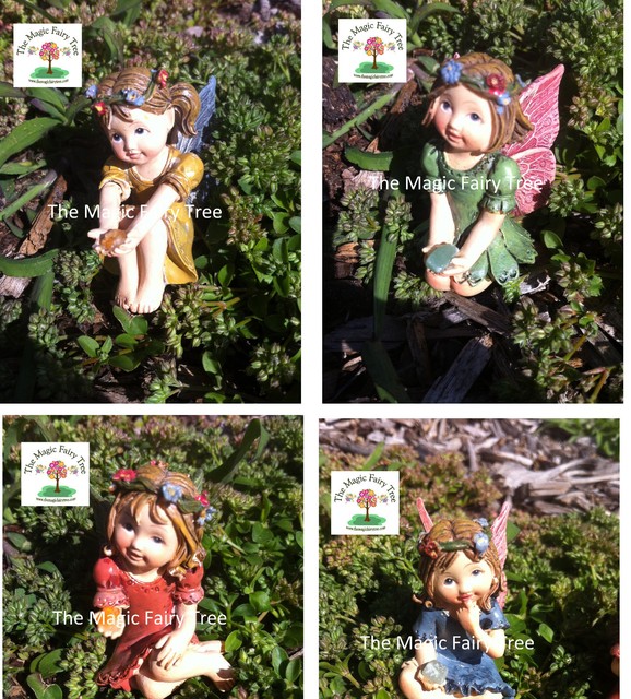 Miniature Figurine FAIRY GARDEN ~ HONEY Yellow Flower Fairy Girl Figurine ~ NEW