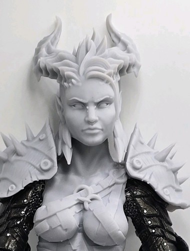 3d Printed TIEFLING BARBARIAN FEMALE PAULDRONS Mythic Legions 1/12 Scale - Picture 2 of 2