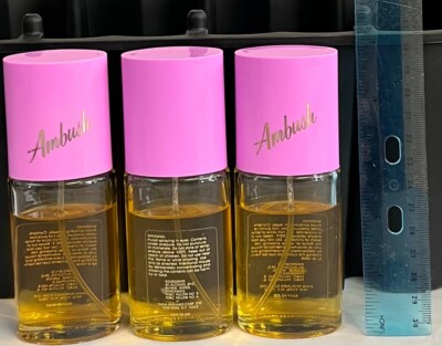 3 Ambush by Dana Spray Cologne 1 oz 5 to 10 % low  90s Pl Read COLLECTIBLE ONLY
