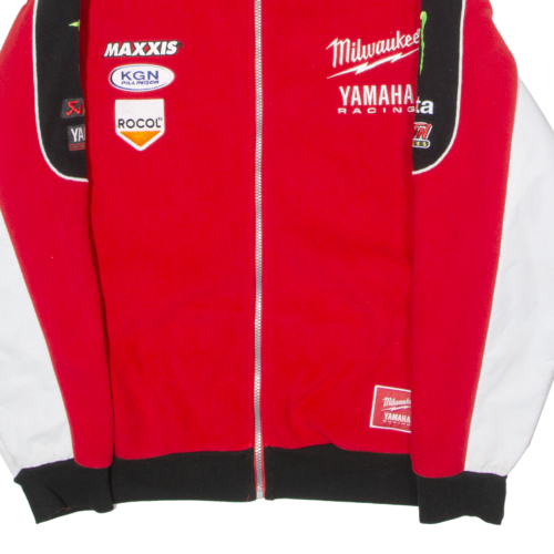 MILWAUKEE Yamaha Racing Mens Fleece Jacket Red Colourblock L - Picture 5 of 6